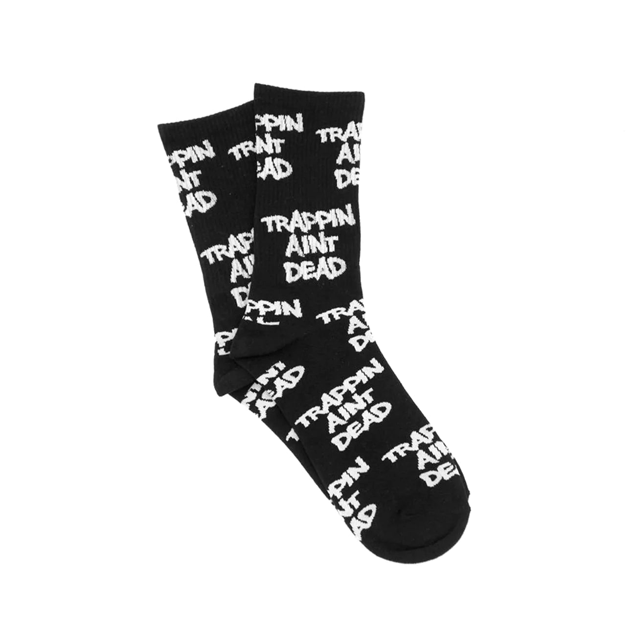 WFM “Trappin Aint Dead” Socks (Black)