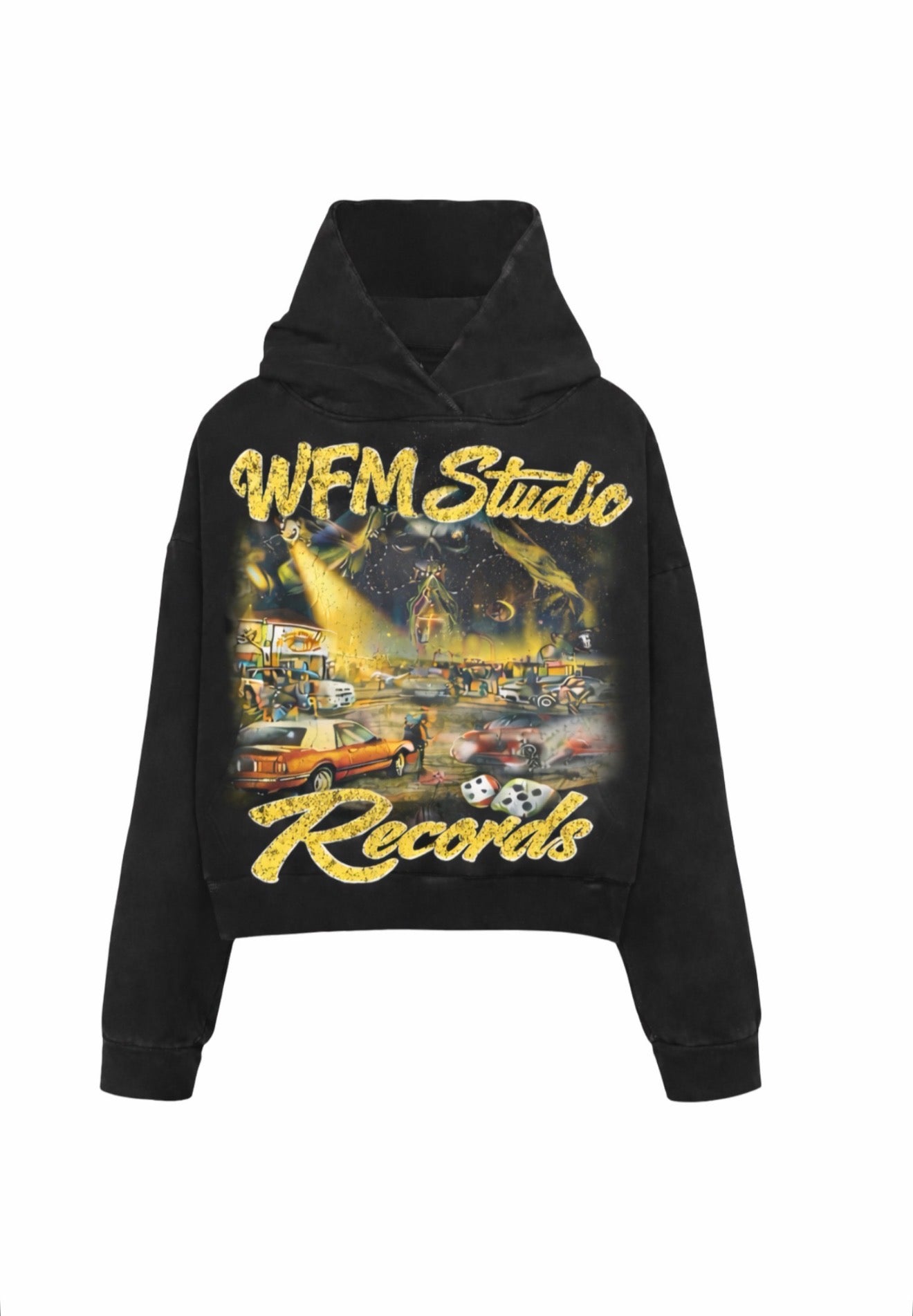 WFM “Studio Records Hoodie” (Black)